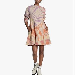 Wild Fable Women's Tie-Dye Long Sleeve Cozy Sweatshirt Dress